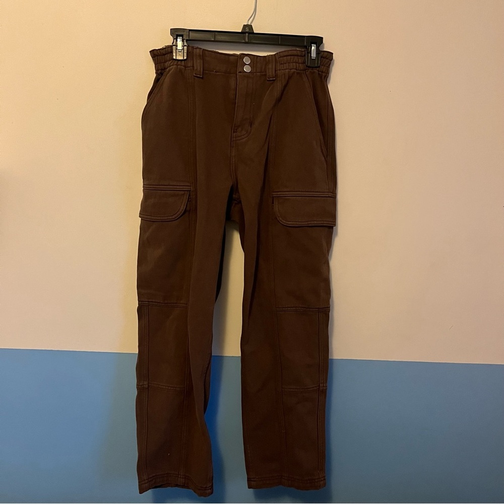 Pacsun size medium womens brown elastic waist cargo